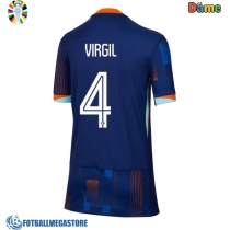 Fotballdrakt Dame Nederland Virgil van Dijk #4 Bortedrakt EM 2024 Kortermet